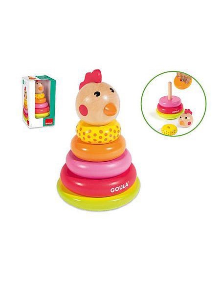 Juego goula didactico apilable gallina