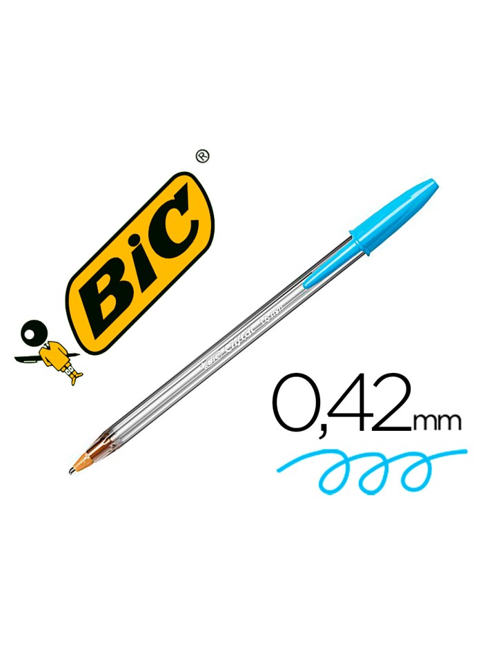 Boligrafo bic cristal fun turquesa punta 1,6 mm Boligrafo bic cristal fun turquesa punta 1,6 mm