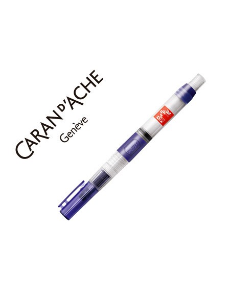Pincel caran d'ache con deposito de agua regulable cuerpo enroscable y capuchon con clip