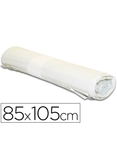 Bolsa basura industrial blanca 85x105cm galga 110 rollo de 10 unidades