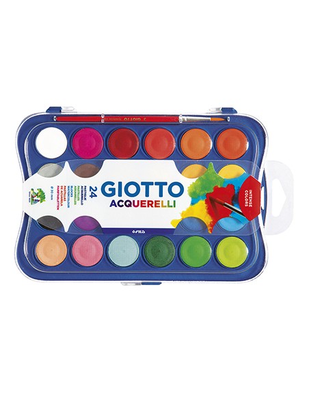 Acuarela giotto 24 colores con pincel estuche de plastico