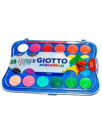 Acuarela giotto 24 colores con pincel estuche de plastico