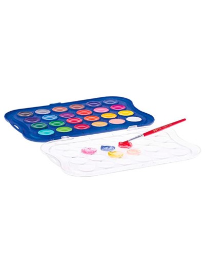Acuarela giotto 24 colores con pincel estuche de plastico