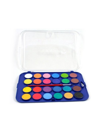 Acuarela giotto 24 colores con pincel estuche de plastico