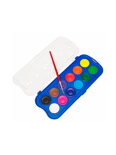 Acuarela giotto 12 colores con pincel estuche de plastico