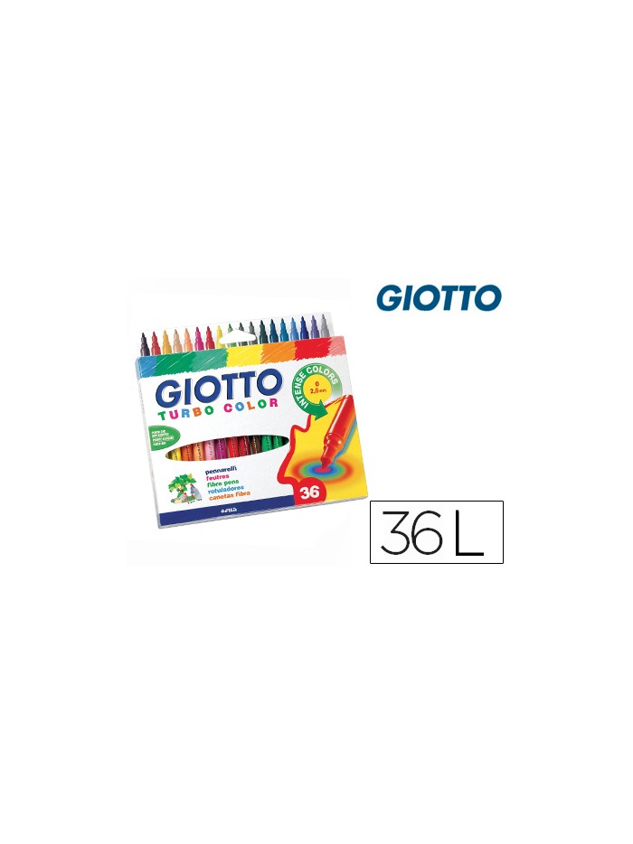 Rotulador giotto turbo color caja de 36 colores Rotulador giotto turbo color caja de 36 colores