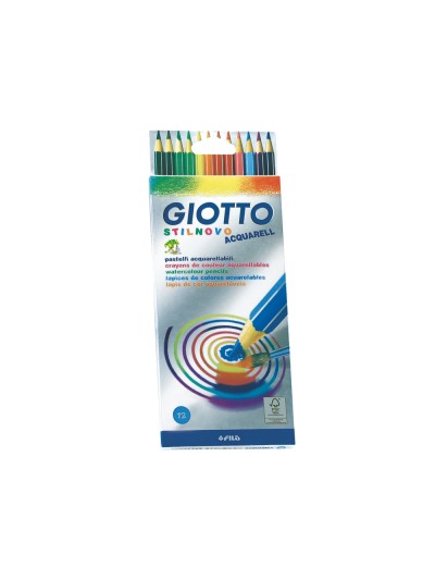 Lapices de colores giotto stilnovo acuarelables caja de 12 colores surtidos