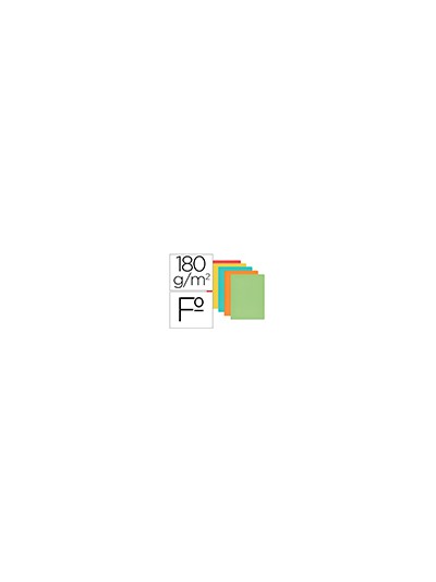 Subcarpeta cartulina gio folio colores surtidos 180 180 gr/m2 paquete de 50 unidades