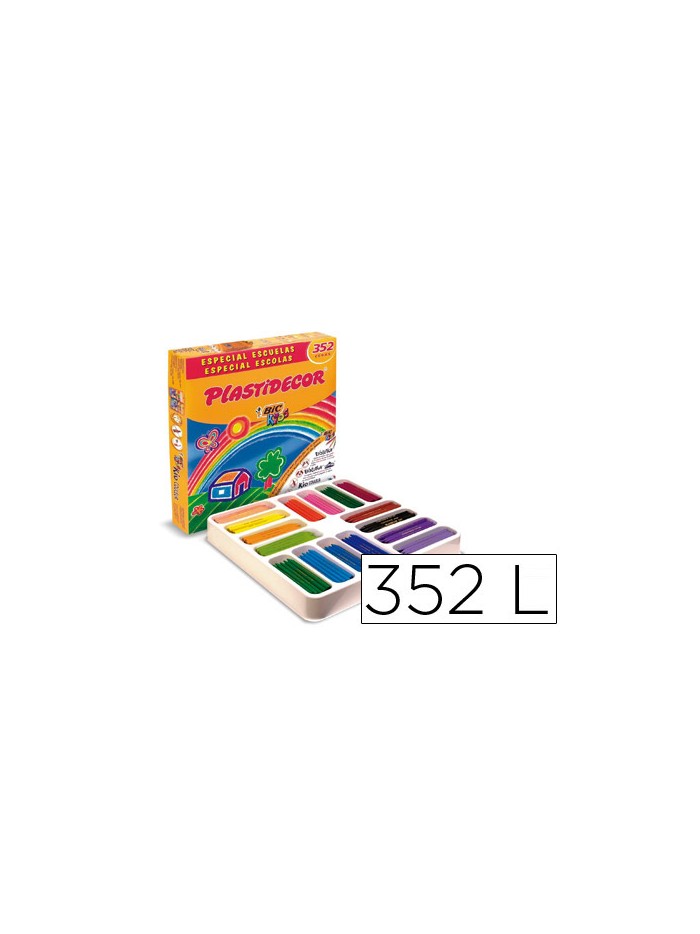 Lapices cera plastidecor school pack de 352 unidades colores surtidos 16 x color Lapices cera plastidecor school pack de 352 unidades colores surtidos 16 x color