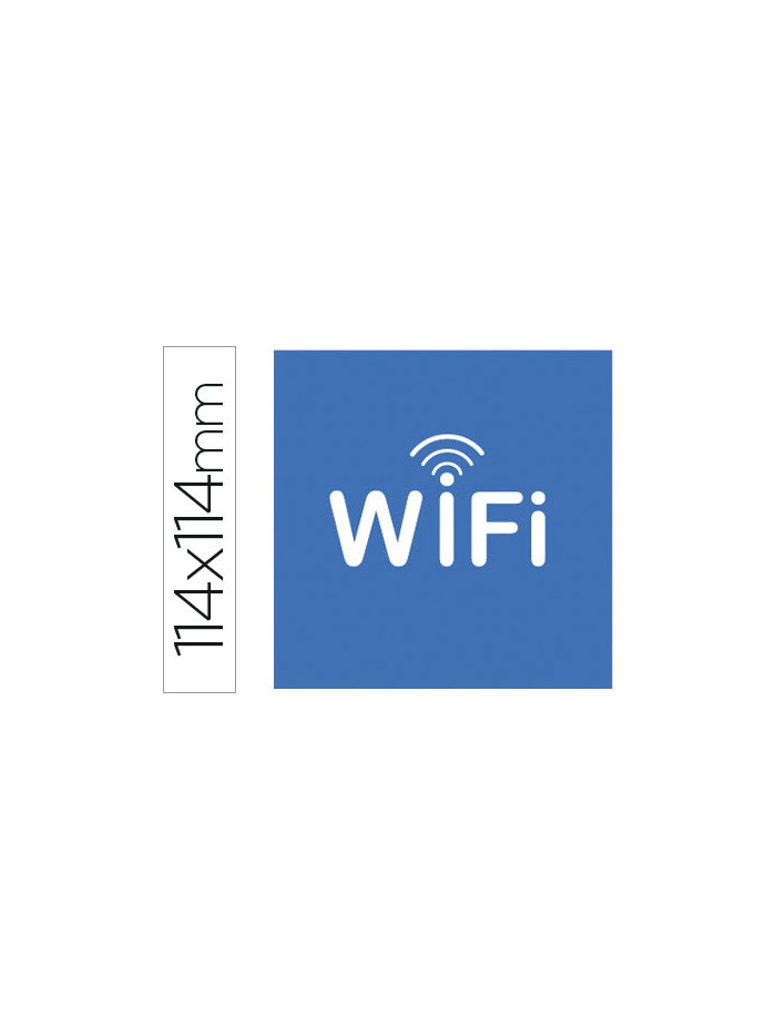 Etiqueta adhesiva apli de señalizacion simbolo wifi 114x114 mm Etiqueta adhesiva apli de señalizacion simbolo wifi 114x114 mm
