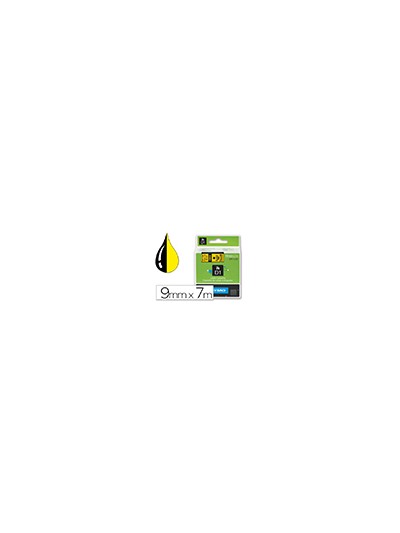 Cinta dymo negro amarillo 9mm x 7 mt d1