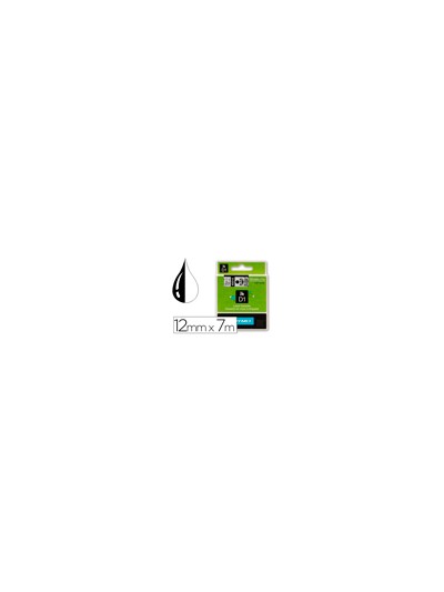 Cinta dymo negro transparente 12mm x7 mt d1