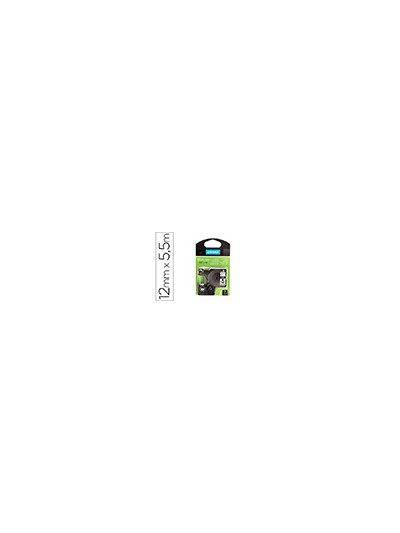 Cinta dymo negro blanco 12mm x 5,5 mt d1 polyester adhesivo permanente