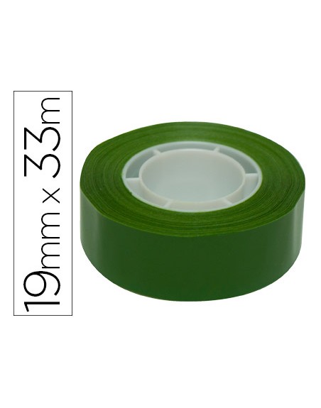 Cinta adhesiva apli 33 mt x 19 mm color verde