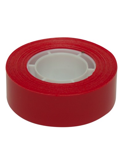 Cinta adhesiva apli 33 mt x 19 mm color rojo
