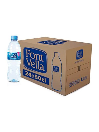 Agua mineral natural font vella sant hilari 500 ml