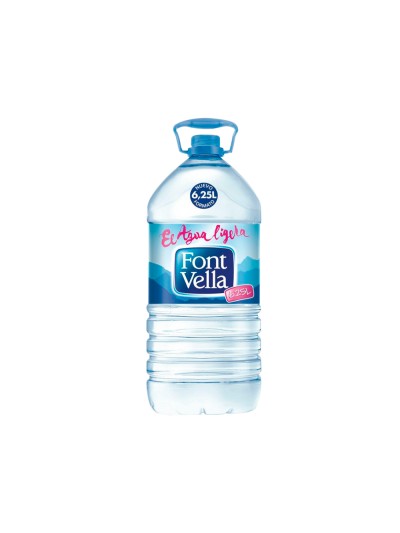 Agua mineral natural font vella sant hilari garrafa 6,25 l