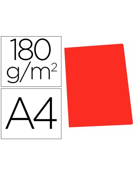Subcarpeta cartulina gio din a4 rojo pastel 180 g/m2