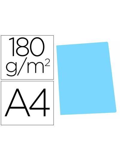 Subcarpeta cartulina gio din a4 celeste pastel 180 g/m2