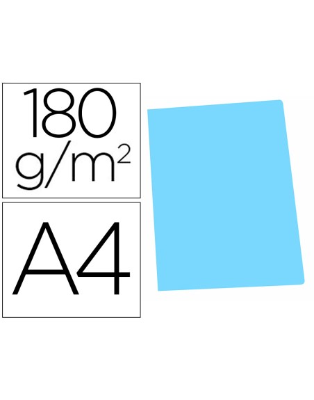 Subcarpeta cartulina gio din a4 celeste pastel 180 g/m2