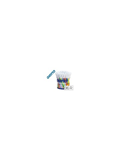 Rotulador giotto turbo color bote de 96 unidades 12 colorespor 8 unidades de cada color lavables con punta bloqueada