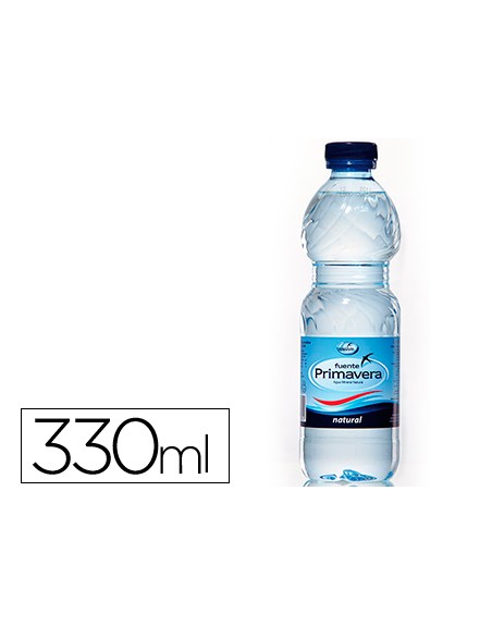Agua mineral natural fuente primavera botella de 330 ml