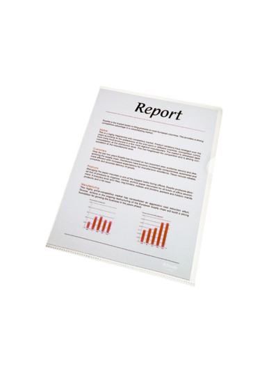 Carpeta esselte dossier uñero plastico folio transparente 110 micras