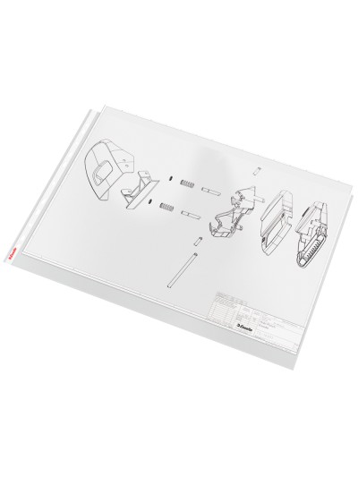 Funda multitaladro esselte din a3 80 mc polipropileno apertura superior pack de 10 unidades