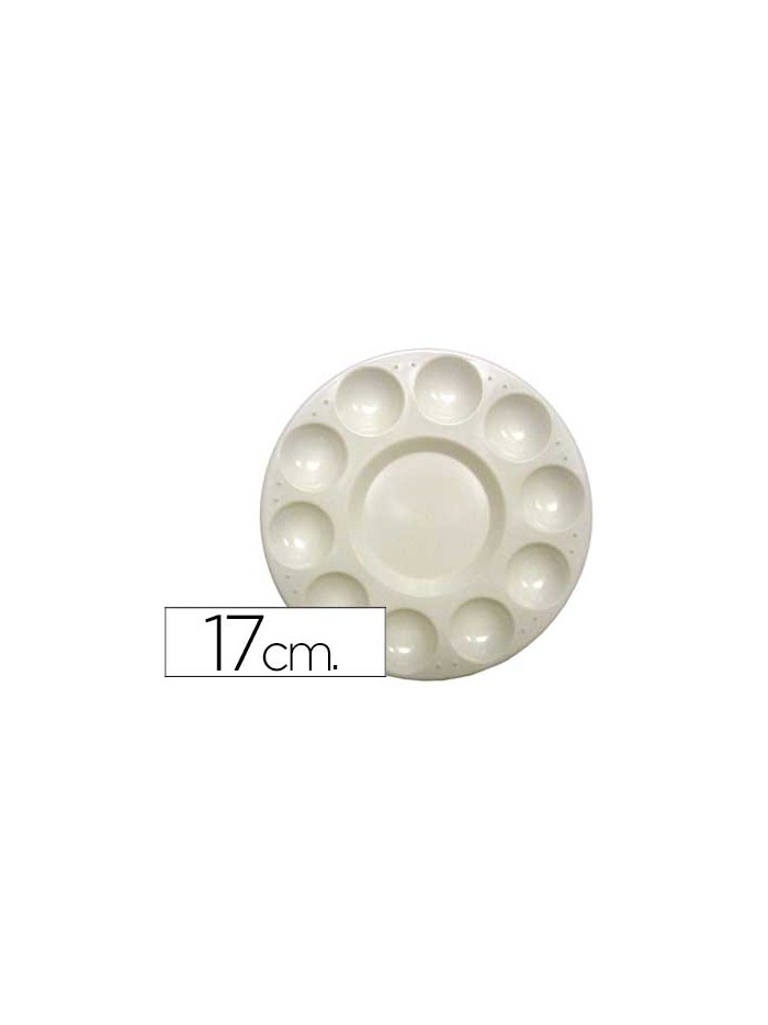 Paleta plastico artist circular con 10 huecos 17 cm diametro Paleta plastico artist circular con 10 huecos 17 cm diametro
