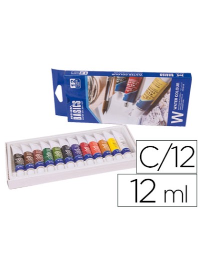 Acuarela artist caja carton de 12 colores surtidos 12 ml