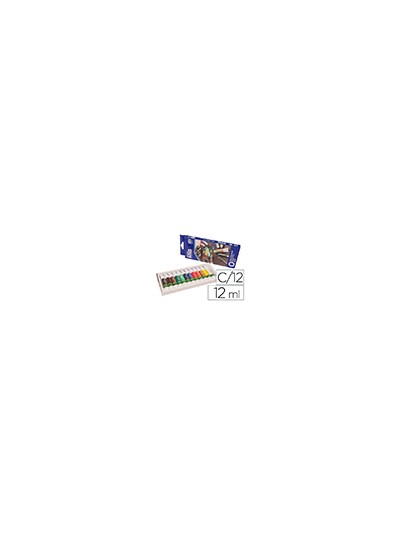 Pintura oleo artist caja carton de 12 colores surtidos tubo de 12 ml