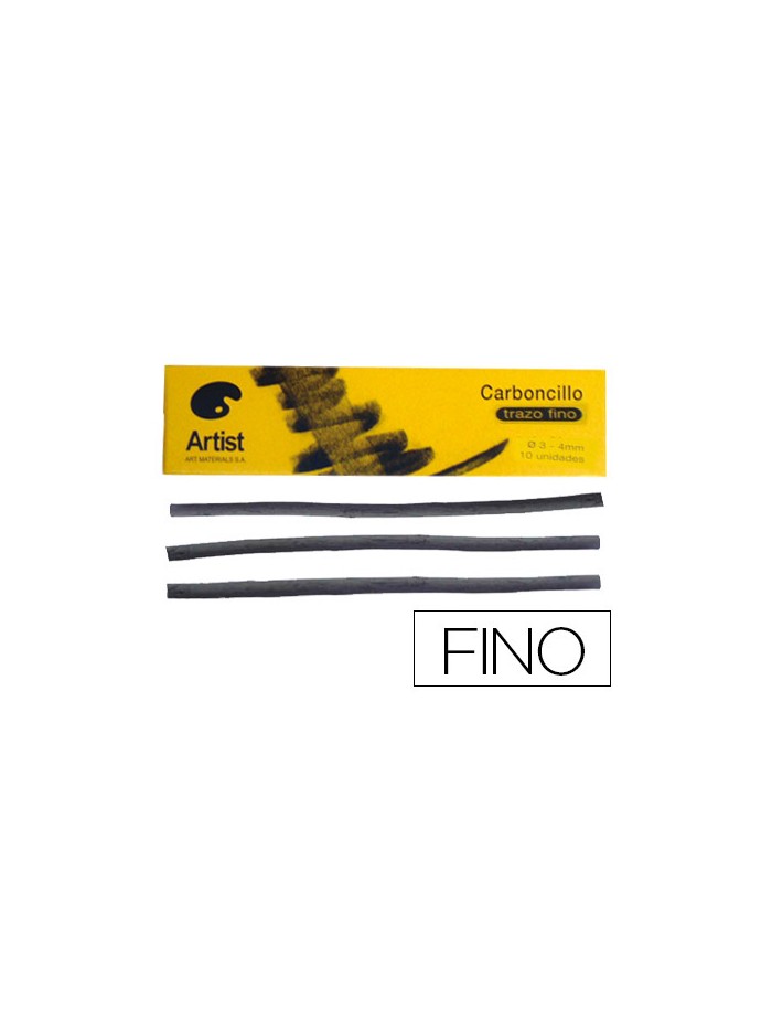 Carboncillo artist fino 3-4 mm caja de 10 unidades Carboncillo artist fino 3-4 mm caja de 10 unidades