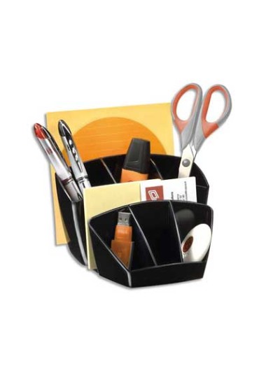 Organizador sobremesa cep confor plastico negro