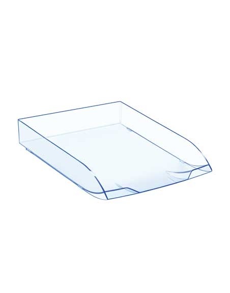 Bandeja sobremesa cep confort plastico transparente celeste 370x270x61 mm