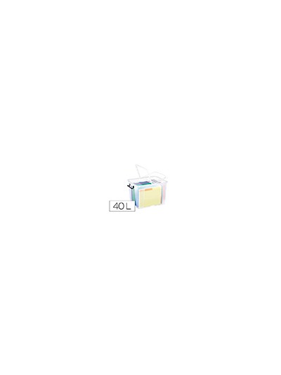 Contenedor plastico cep 40 litros 397x498x329 mm transparente con tapa y cierre hermetico