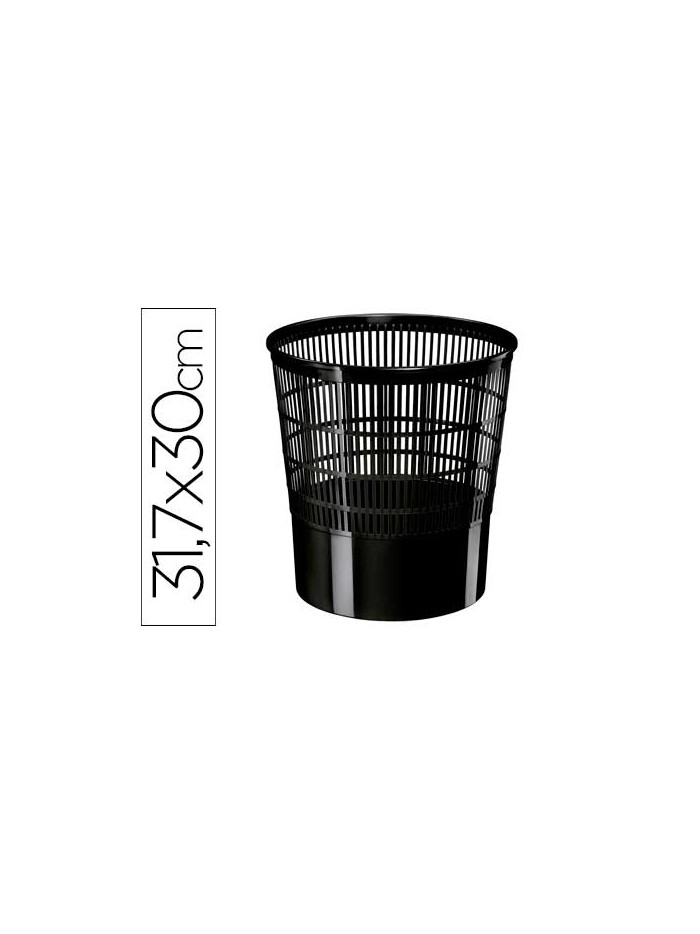 Papelera plastico cep ecoline rejilla negra 16 litros 30x30x31,7 cm Papelera plastico cep ecoline rejilla negra 16 litros 30x30x31,7 cm