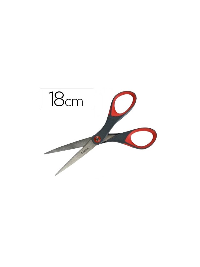 Tijera oficina scotch 18 cm de acero inoxidable con ajuste de tension Tijera oficina scotch 18 cm de acero inoxidable con ajuste de tension