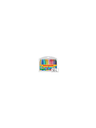 Lapices cera plastidecor caja de 36 colores surtidos