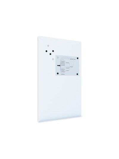 Pizarra rocada magnetica blanca con sistema ski whiteboard 100x150 cm
