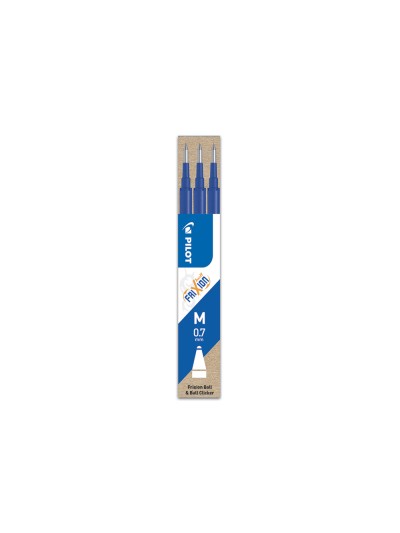Recambio boligrafo pilot frixion ball azul caja de 3 unidades