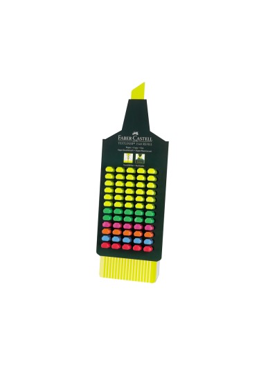 Rotulador faber fluorescente 48 expositor 60 unidades colores surtidos
