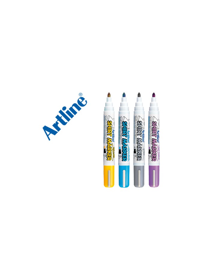 Rotulador artline camiseta ekt-2 amarillo gris celeste y violeta punta redonda 2 mm usoen camiseta caja de 4 unidades Rotulador artline camiseta ekt-2 amarillo gris celeste y violeta punta redonda 2 mm usoen camiseta caja de 4 unidades