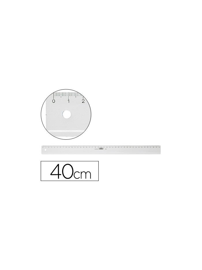 Regla m+r 40 cm plastico transparente Regla m+r 40 cm plastico transparente