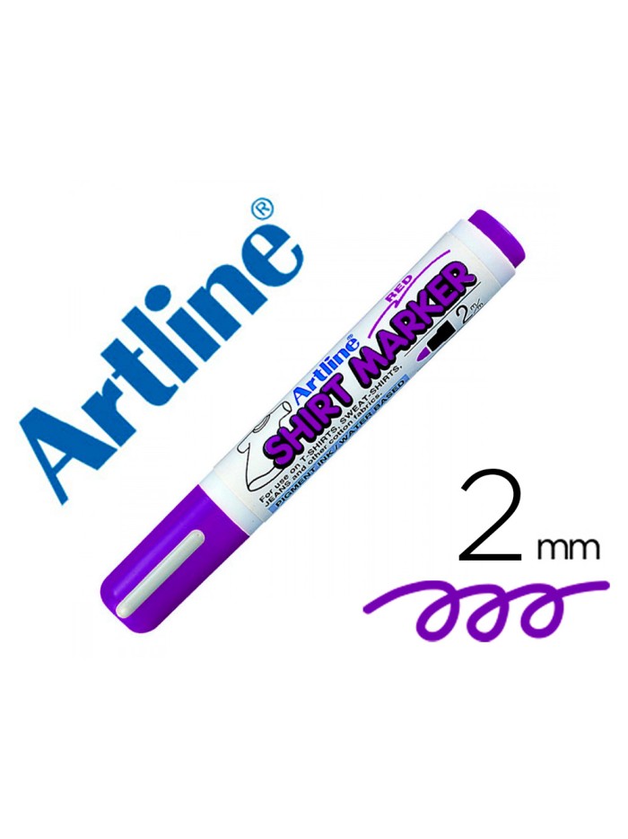 Rotulador artline camiseta ekt-2 violeta punta redonda 2 mm para uso en camisetas Rotulador artline camiseta ekt-2 violeta punta redonda 2 mm para uso en camisetas