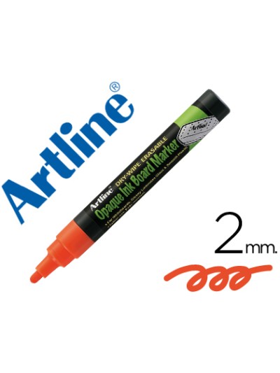 Rotulador artline pizarra verde negra epw-4 na color naranja bolsa de 4 unidades