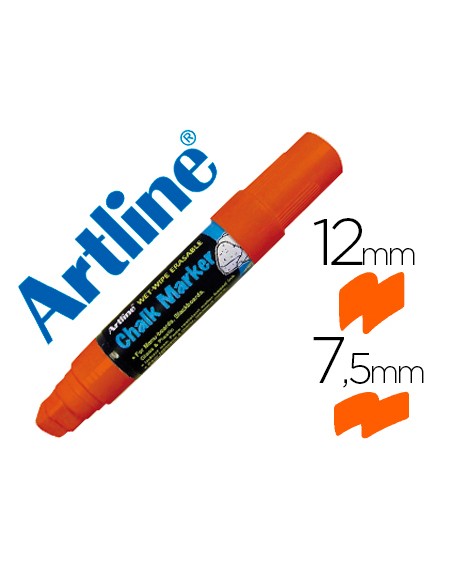 Rotulador artline pizarra verde negra epw-12 mm color naranja