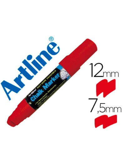 Rotulador artline pizarra verde negra epw-12 mm color rojo