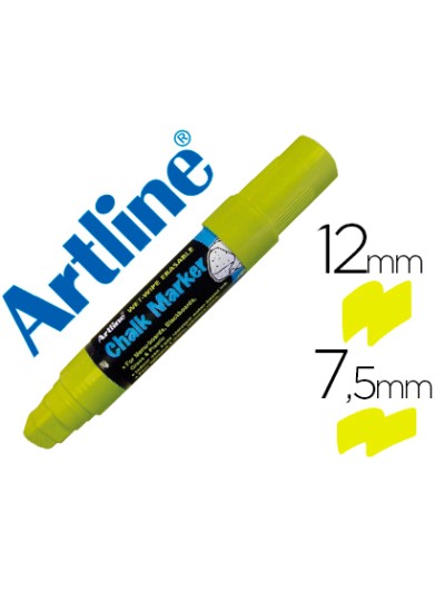 Rotulador artline pizarra verde negra epw-12 mm color amarillo