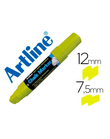 Rotulador artline pizarra verde negra epw-12 mm color amarillo