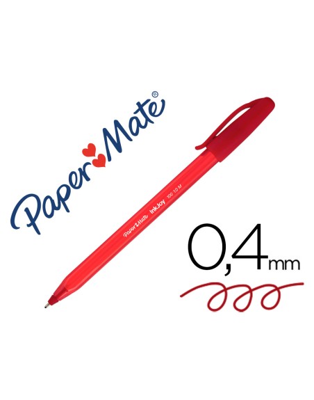 Boligrafo paper mate inkjoy 100 punta media trazo 1mm rojo